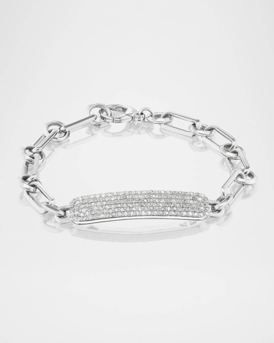 Soho Chain Bracelet with Small Diamond ID Tag